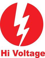 watch out this is a high voltage warning vector