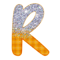 Half Silver Glitter Alphabet png