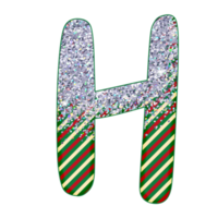 Half Silver Glitter Alphabet png