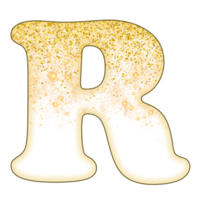 Half Gold Glitter Alphabet png