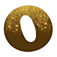 halv guld glitter alfabet png