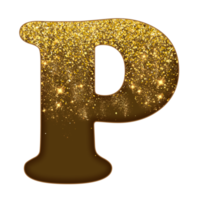 Half Gold Glitter Alphabet png