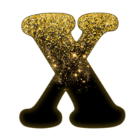 Half Gold Glitter Alphabet png