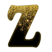 Half Gold Glitter Alphabet png
