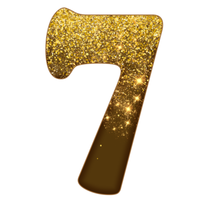 Gold Glitter Numbers PNGs for Free Download