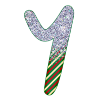 alfabeto de glitter meio prateado png