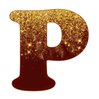 Half Gold Glitter Alphabet png
