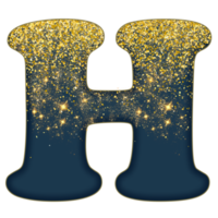 halbgoldenes Glitzeralphabet png