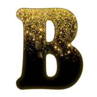 Half Gold Glitter Alphabet png