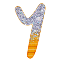 Half Silver Glitter Alphabet png