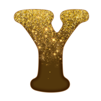 Half Gold Glitter Alphabet png