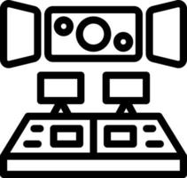 Spaceship Control Room Icon Design vector