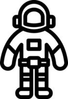 diseño de icono de traje espacial de astronauta vector