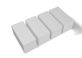 fyrkant eller rektangel låda förpackning attrapp png