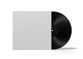 Music vinyl and record label disc mockup png