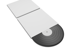 Music vinyl and record label disc mockup png