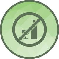 No Drinking Low Poly Background Icon vector