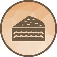 Chocolate fudge cake Low Poly Background Icon vector
