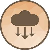 Cloud Input Low Poly Background Icon vector