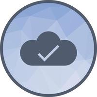 Verified Cloud Low Poly Background Icon vector