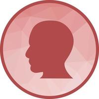 Human Face Low Poly Background Icon vector