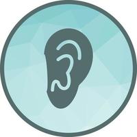 Ear Low Poly Background Icon vector