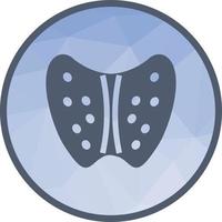 Thyroid Low Poly Background Icon vector