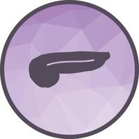 Pancreas Low Poly Background Icon vector