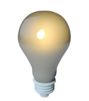 3D illustration of light bulb. Generative AI. png