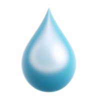 ilustración de gota de agua azul. ia generativa. png