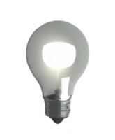 3D illustration of light bulb. Generative AI. png