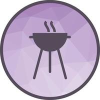 Barbecue Party Low Poly Background Icon vector