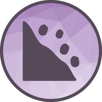 Snowslide Low Poly Background Icon vector