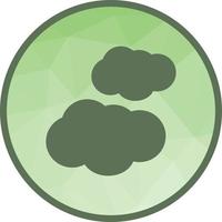 icono de fondo de nubes de baja poli vector