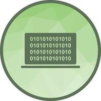 Computer Binary Code Low Poly Background Icon vector