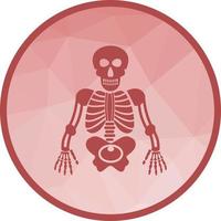 Human Skeleton Low Poly Background Icon vector