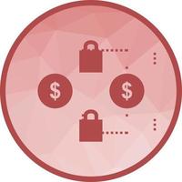 Secure Transactions Low Poly Background Icon vector
