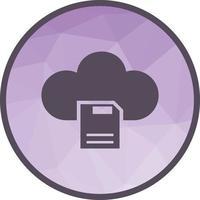 Cloud Storage Low Poly Background Icon vector