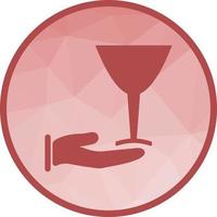 Serve Wine Low Poly Background Icon vector