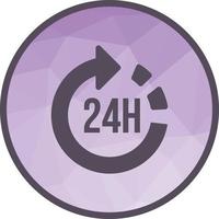 24 Hour Service Low Poly Background Icon vector