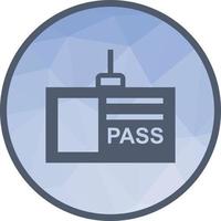Pass Card Low Poly Background Icon vector