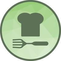 Chef Hat and Fork Low Poly Background Icon vector