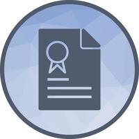 Certification Low Poly Background Icon vector