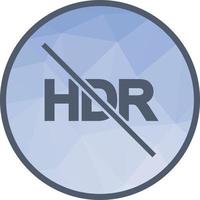 HDR Off Low Poly Background Icon vector