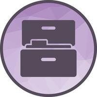 Files in Drawer Low Poly Background Icon vector