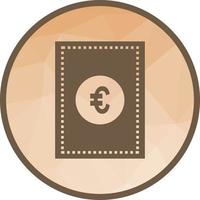 Euro Bill Low Poly Background Icon vector