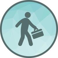 Walking with Briefcase Low Poly Background Icon vector
