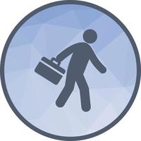 Running with Briefcase Low Poly Background Icon vector