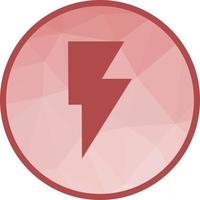 Flash On Low Poly Background Icon vector