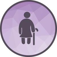 Old Woman Low Poly Background Icon vector